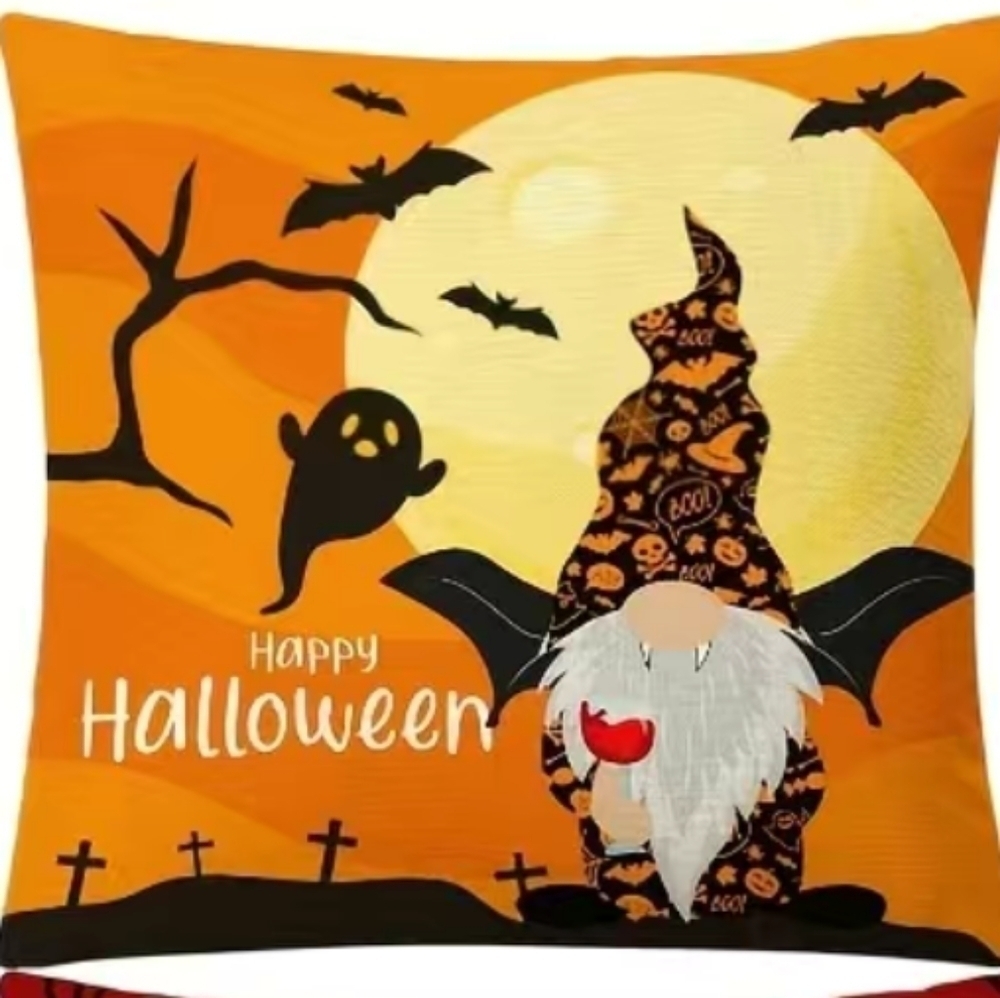 New Gnome Halloween bat home decor accent pillow case